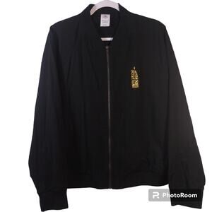 Disney Exclusive Hocus Pocus Bomber Jacket XL Black Flame Candle  Rare